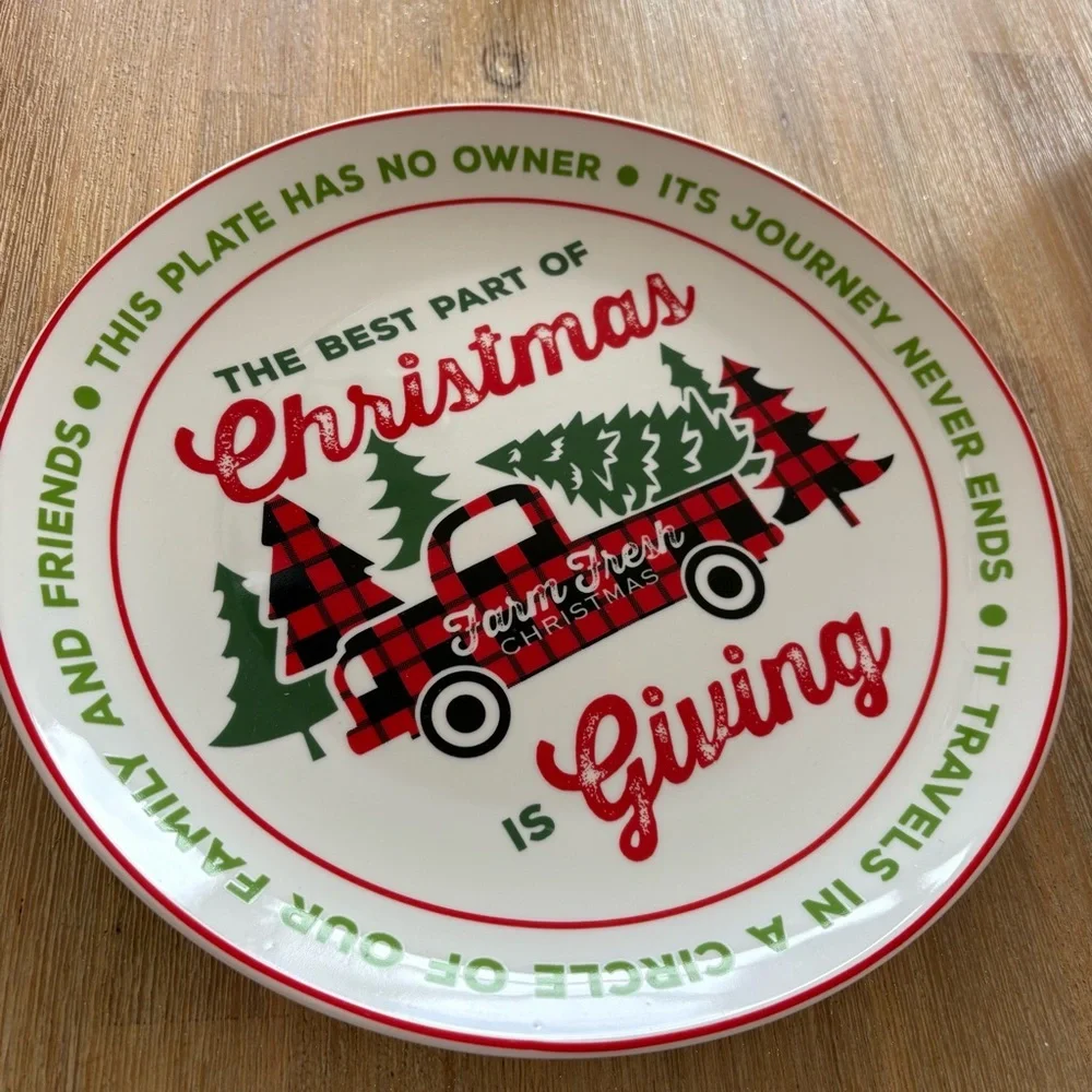 Christmas Themed Decorative Party Tray Plate